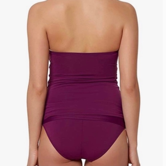 NWT Bleu Rod Beattie Purple Shirred Tankini Swim Top Size 6 - Picture 2 of 9